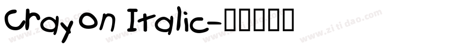 Crayon Italic字体转换